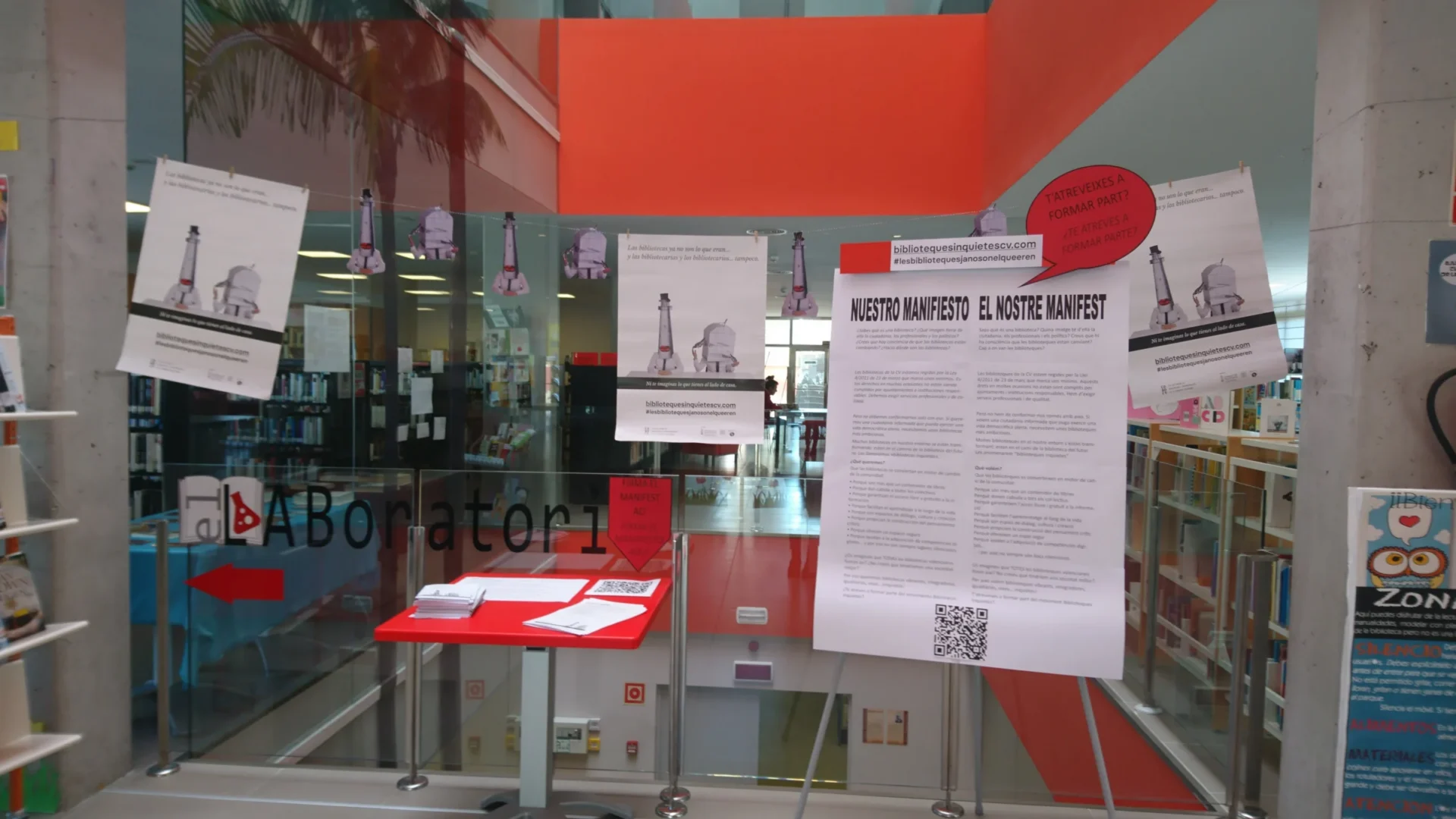 Instalación de laboratorio y creación en una biblioteca