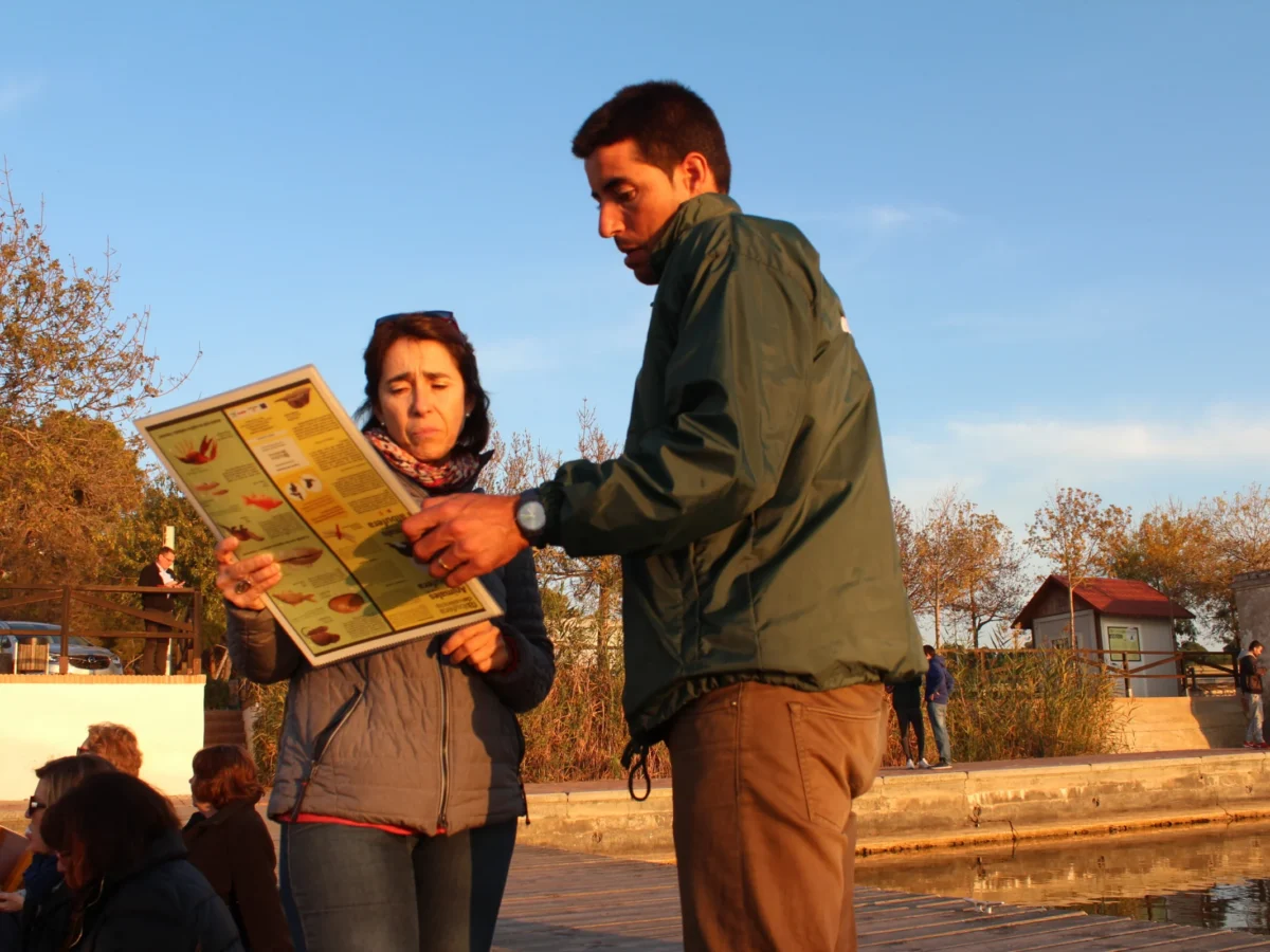 Personas compartiendo una lectura al aire libre